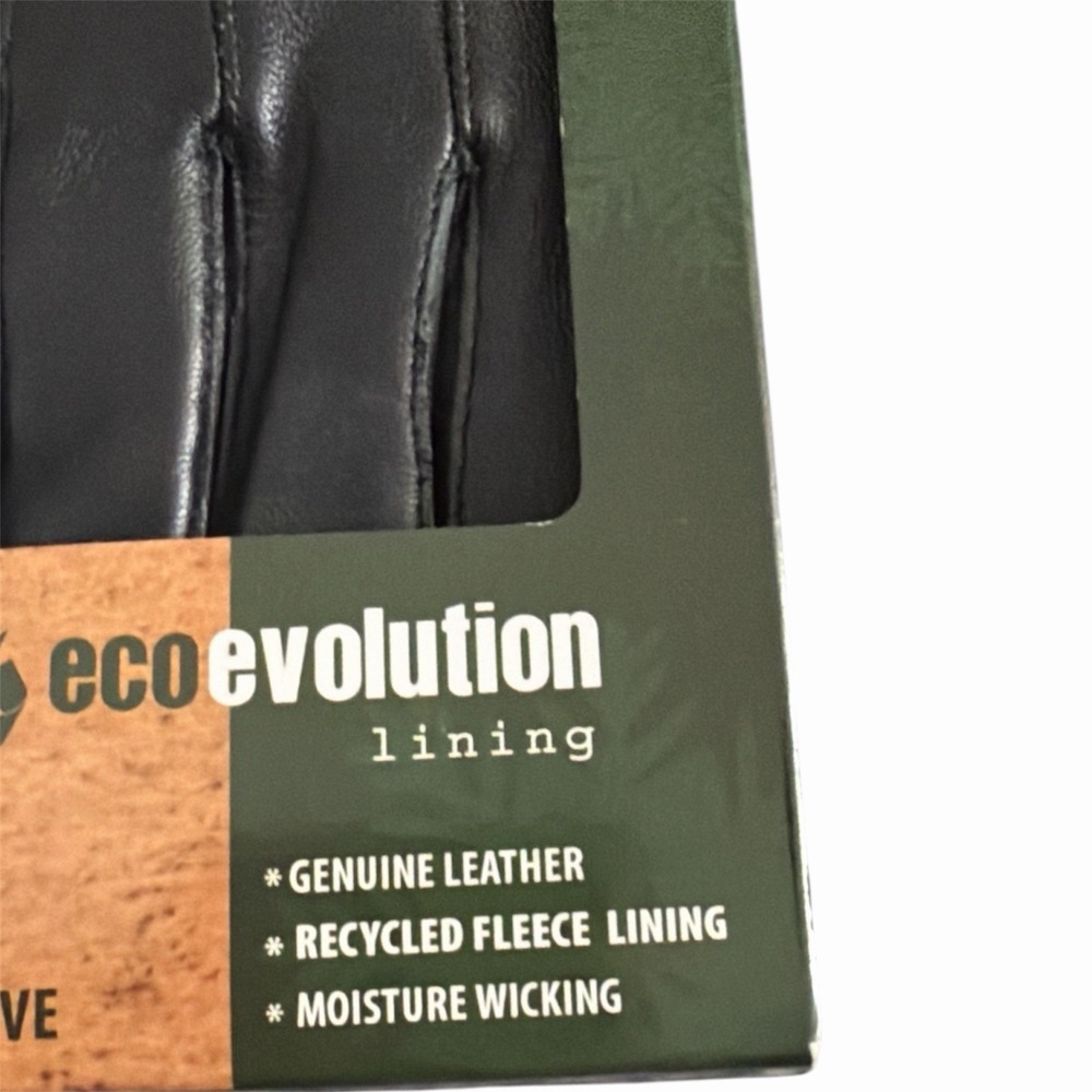 NIB Rugged Wear Black Leather Women's Winter Dress Gloves Soft Lined Size L - Picture 5 of 6